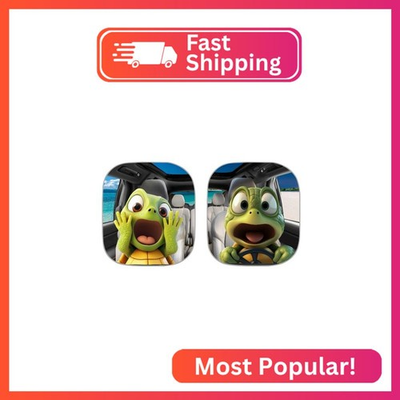 #ad HUISEFOR Turtle Car Sun Shade 2 Pack Funny Windshield Cover for Automotive Folda $30.33