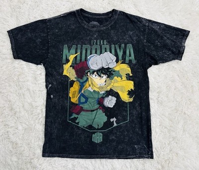 My Hero Academia Deku Izuku Midoriya Mineral Wash T-Shirt Crunchyroll Men's L