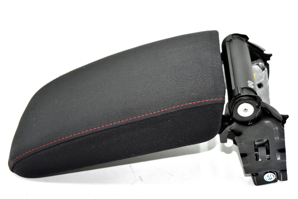 💎 Apoyabrazos consola Volkswagen Golf GTI 2010-2014 negro rojo puntada tela OEM Foto 3 de 4