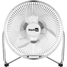 Homiu 9" Air Circulator Chrome Metal High-Velocity Adjustable Floor Fan FE-23A