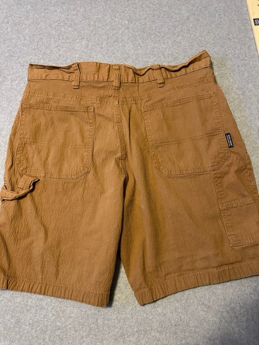 Pantalones cortos de carpintero Bass Creek Outfitters ropa de trabajo para hombre 38 tostados - Imagen 6 de 11