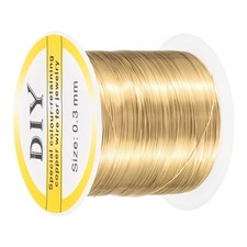 0.3mm Craft Wire Beading Copper Wire for Jewelry Make Supply Bright Gold 328 ft