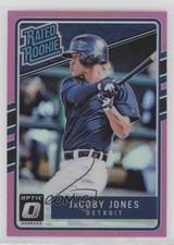 2017 Panini Donruss Optic Rated Rookies Pink Prizm JaCoby Jones #57 0q5