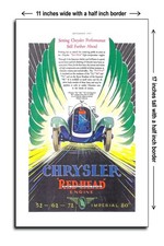 1928 Chrysler Red Head I 6 Engine - 11x17 Poster 1928 Chrysler Red Head I 6 Engine - 11x17 Poster