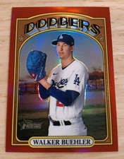 2021 Topps Heritage High Number Chrome Walker Buehler Red Refractor /372