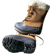 Kids Northwest Territory Waterproof Lace Up Snow Boots Sz 5 Wool Lining