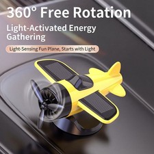 Solar Airplane Car Dashboard Ornament Decor Colors