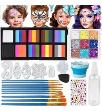 Face Painting Kit for Kids and Adults ,Halloween Face Paint Makeup Kit  Non-...
