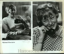 1969 Press Photo Joan Aldrin discusses husband's flight to the moon - hca40659