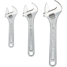 Craftsman 3-piece Adjustable Wrench Set All Steel Sae Metric