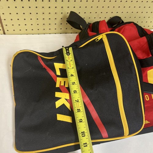 Leki Large Race Duffel Bag Black/Yellow/Red - XL Shoulder Strap Snow Winter - Picture 7 of 8