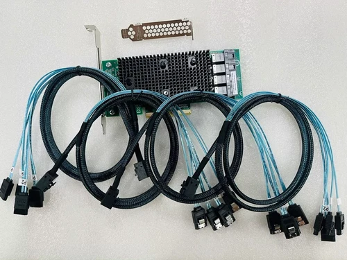 Lenovo LSI 430-16I HBA 12 Gbps PCIe 16 Port IT Mode JBOD +4*SFF-8643 SATA Cable