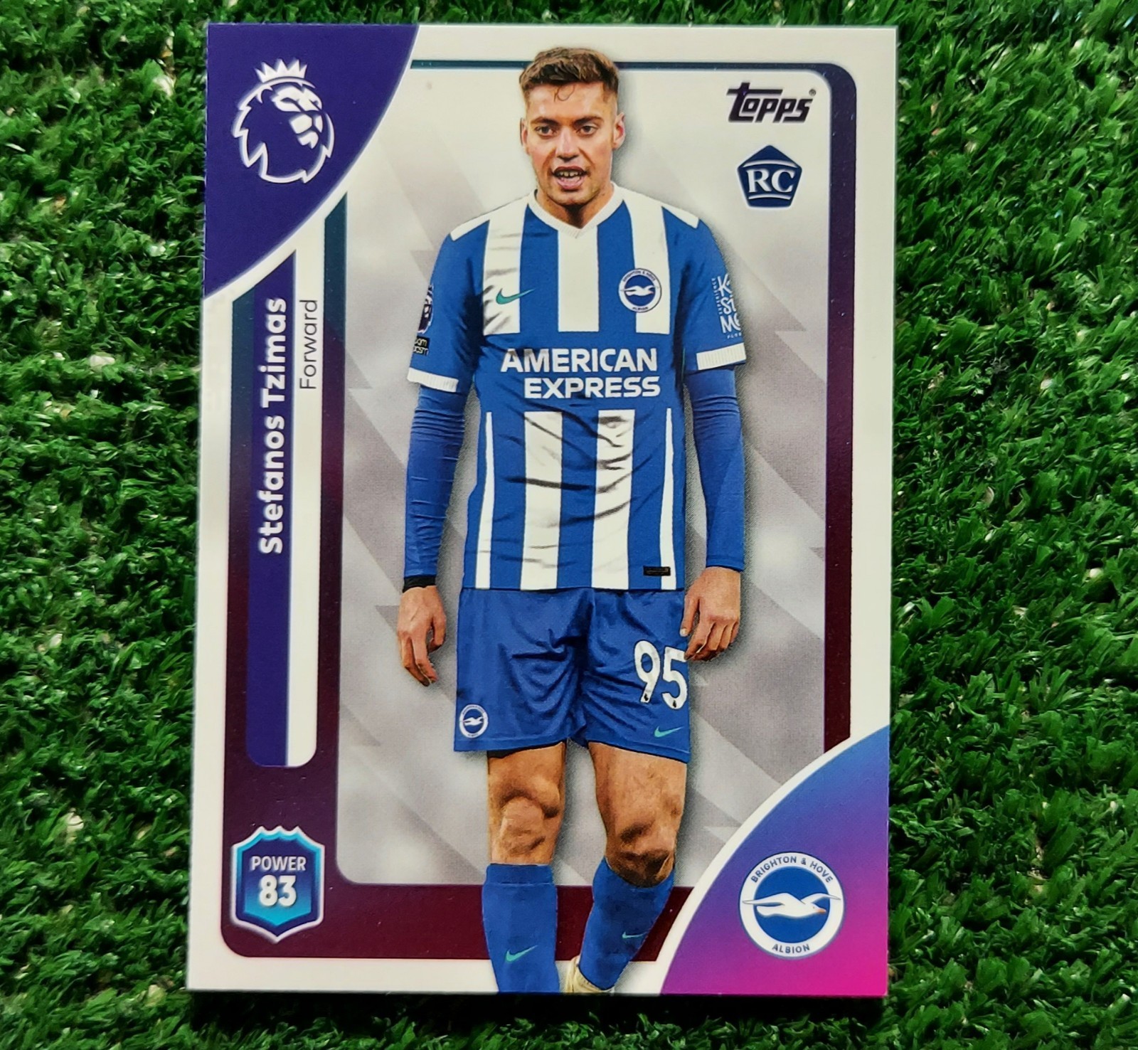 CARD TOPPS 2025/26 PREMIER LEAGUE BRIGHTON N°84 TZIMAS CARTA 2026 ⚽️