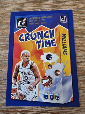 2025 Panini Donruss WNBA Crunch Time Courtney Williams #16 Blue Press Proof