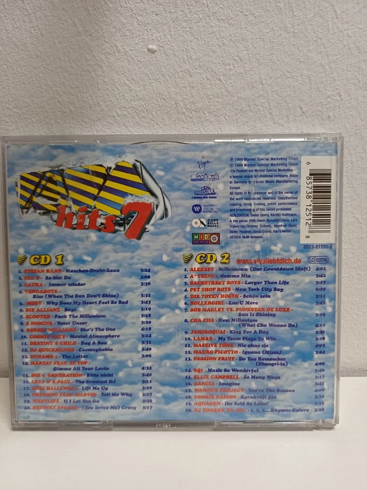 VIVA Hits 7 2CD:ROLLERGIRL,E NOMINE,A TEENS,MOBY,SCOOTER,LAURA,PET SHOP BOYS,SQ1 - Bild 2 von 4