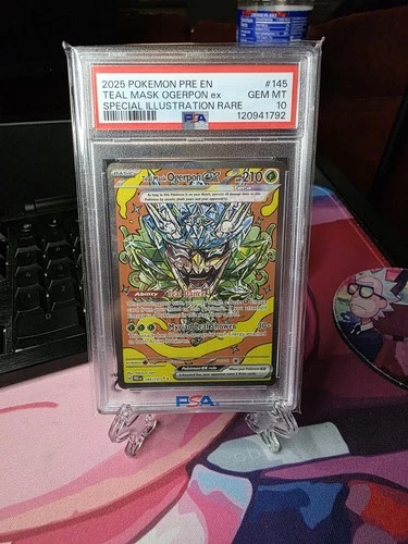 Pokemon Teal Mask Ogerpon EX Prismatic Evolutions 145/131 Psa10