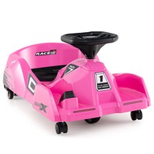12V Electric Cleaning Go Kart with Detachable Mop and Remote Control-Pink - Colo