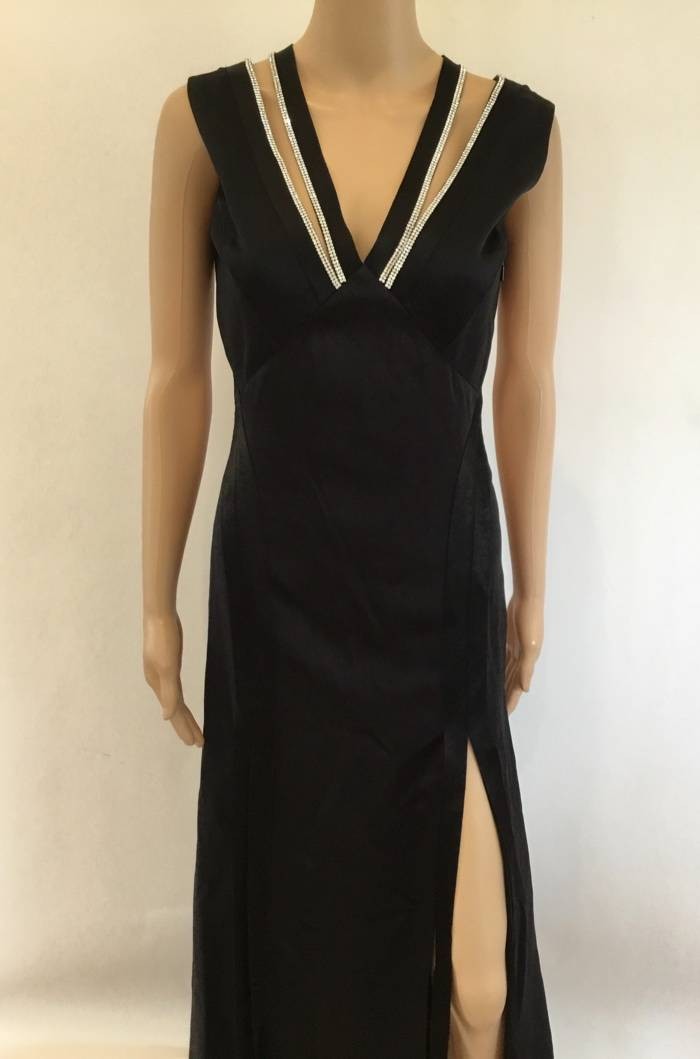 NWT VERSACE CRYSTAL V-NECK SEXY GOWN SZ SMALL MRSP: $3850 image 2