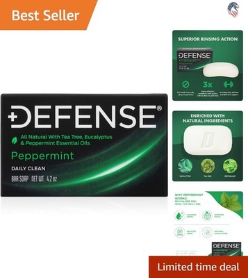 Gentle Men s Peppermint Bar Soap with Tea Tree Eucalyptus Oil Natural