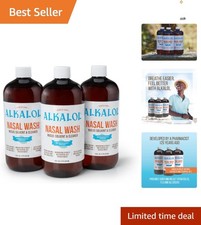 Refreshing Saline Nasal Wash 3-Pack - Gentle Daily Solution for Congestion
