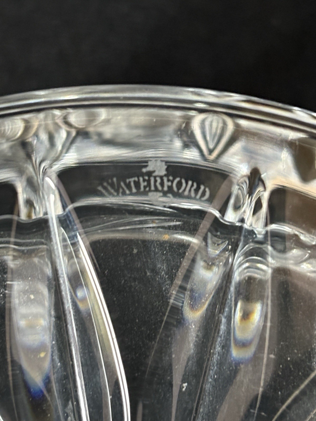 Waterford Millennium Series Crystal Champagne Wine Bottle Coaster Bowl 5 1/4''