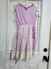 Vintage Antique Victorian Little Girls Lace Dress Made In USA