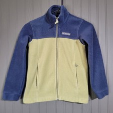 Columbia Steens Mountain II Full Zip Fleece Jacket Blue Green Youth Boys S 8 