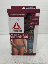 NEW 6-pack Reebok seamless hipsters panties size 2XL Tech Comfort 2x-large