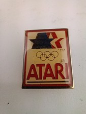 Vintage 1980 Los Angeles Olympics ATARI Metal Button Pin Collectible