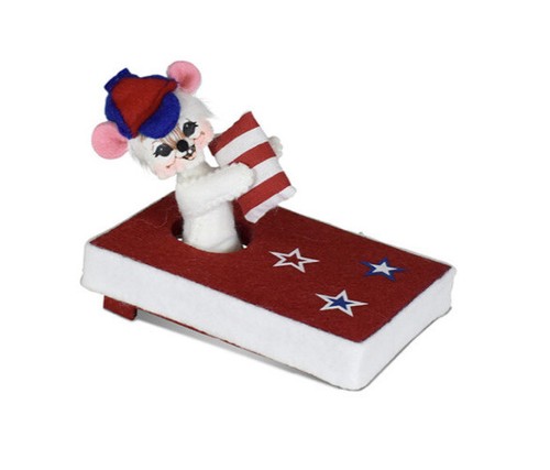 Muñeca Annalee Patriotic Summer 2021 3” Cornhole Champ Mouse 260021 Americana julio - Imagen 2 de 15