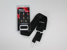 DIMARZIO NYLON CLIPLOCK STRAP 2 INCH WIDE BLACK W/WHITE HARDWARE DD2200