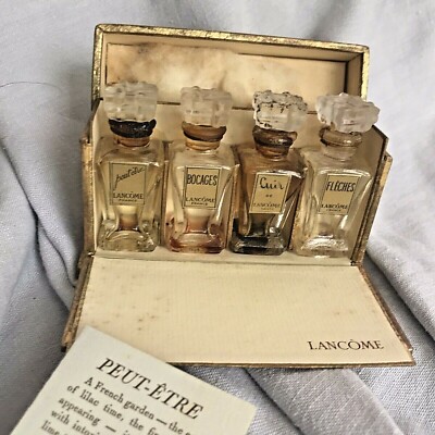 Vintage LANCOME Miniature Perfume Bocages Cuir Fleches Peut-Etre in Box 
