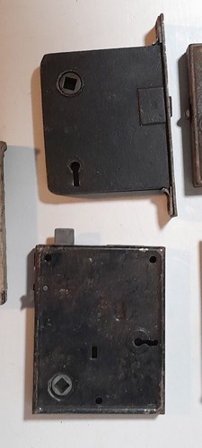 Vintage Antique Mortise Lock Door Salvage Hardware Lot Of 7 - Picture 4 of 5