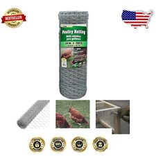 Galvanized 1-Inch Mesh Chicken Wire Fence, 24" x 150ft for Garden & Poultry 0.54 per foot