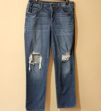 Rewash Jeans Blue Mid-Rise Distressed Stretch Women's Size 9/29 #H6-33