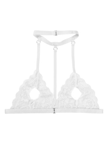 Sexy Women 1/4 Cup Bra Sheer Lace See-through Underwired Non Pad Bra Clubwear - Picture 102 of 103