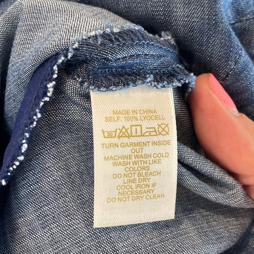Kate Spade Girls Mini Skirt SZ 14 Chambray Blue Full Zipper Closure EUC💗 - Picture 7 of 8