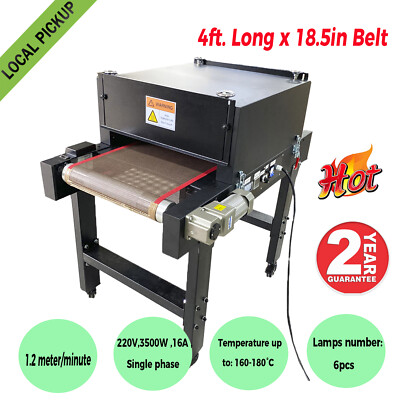 Local pickup 220V T-shirt Conveyor Tunnel Dryer 3.9ft x 18.5'' for DTF Printing