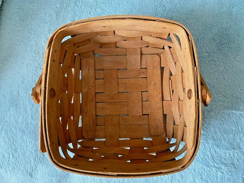 LONGABERGER Small GATHERING BASKET W/HANDLE 7" X 7" X 3" 1987 - Picture 4 of 12
