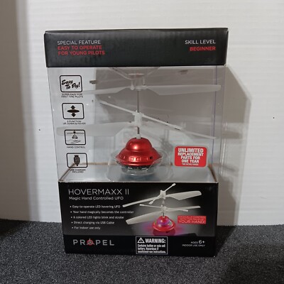 New Propel Rc Hovermaxx 2.0 Ufo, 6 LED Lights  Magic Hand Control Hovers