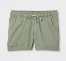 NWT Cat  Jack Girls Rolled Hem Woven Shorts X-SMALL 4/5 Pioneer Sage