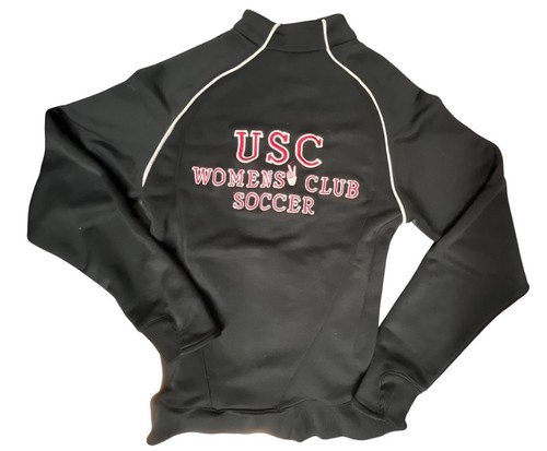 Nike Team Womens USC Trojans Soccer Jacket Full-Zip Black Size Small Polyester