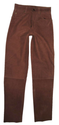 Narrow - Stockerpoint - Leather Jeans/Nubuk- Pants IN Brown Approx. W25/L35