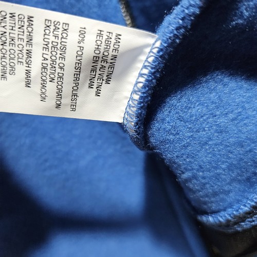Timberland Mens Warm Fleece Full Zip Solid Blue Sweater Vest Size XL - Picture 5 of 5