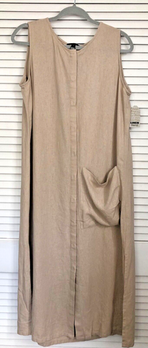 For Cynthia Women's Medium Wheat Sleeveless Dress