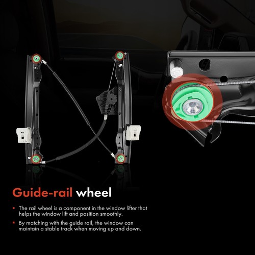 Power Window Regulator for Chrysler Sebring 07-10 Front RH Passenger Sedan only - Picture 6 of 11