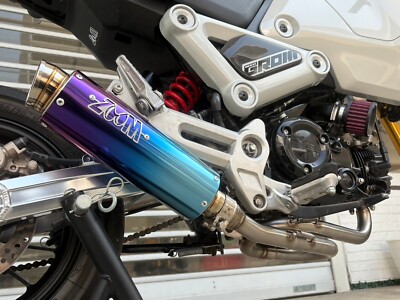 ZoOM Exhaust Honda MSX GROM 125 2022-2025 Full System LOOP TITANIUM BLUE 22-25