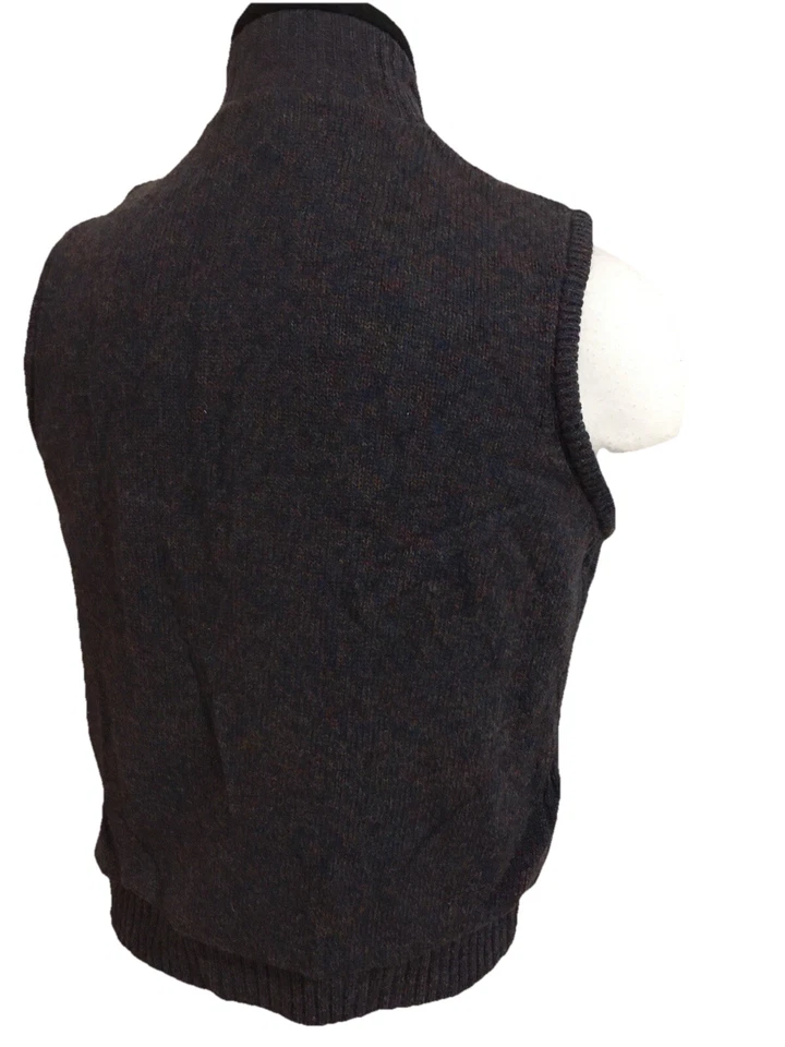 MEN'S Pendleton Full Zip 100% Shetland Wool Fleece Lined Sweater Jacket Medium - Image 4 of 4