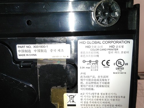 Defective HID DTC1000 X001800-01 ID Card Printer No Ribbon No PSU AS-IS - Picture 8 of 11