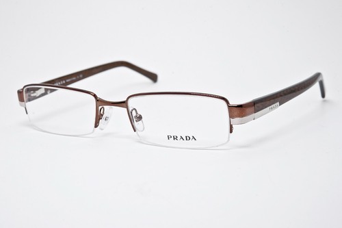 Prada VPR 64H 7BP-1O1 Brown extra small size 49/18/135 Made in Italy Eyeglasses